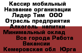 Кассир мобильный › Название организации ­ Лидер Тим, ООО › Отрасль предприятия ­ Алкоголь, напитки › Минимальный оклад ­ 40 000 - Все города Работа » Вакансии   . Кемеровская обл.,Юрга г.